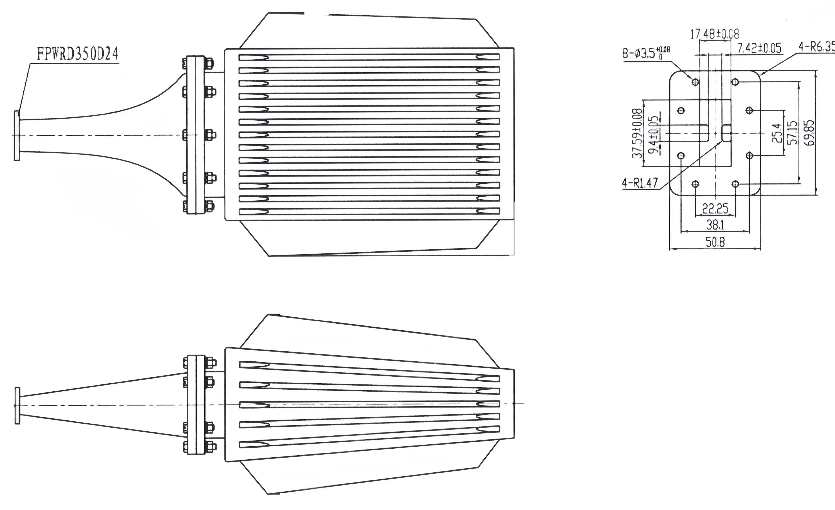 Double Ridge Waveguide Load