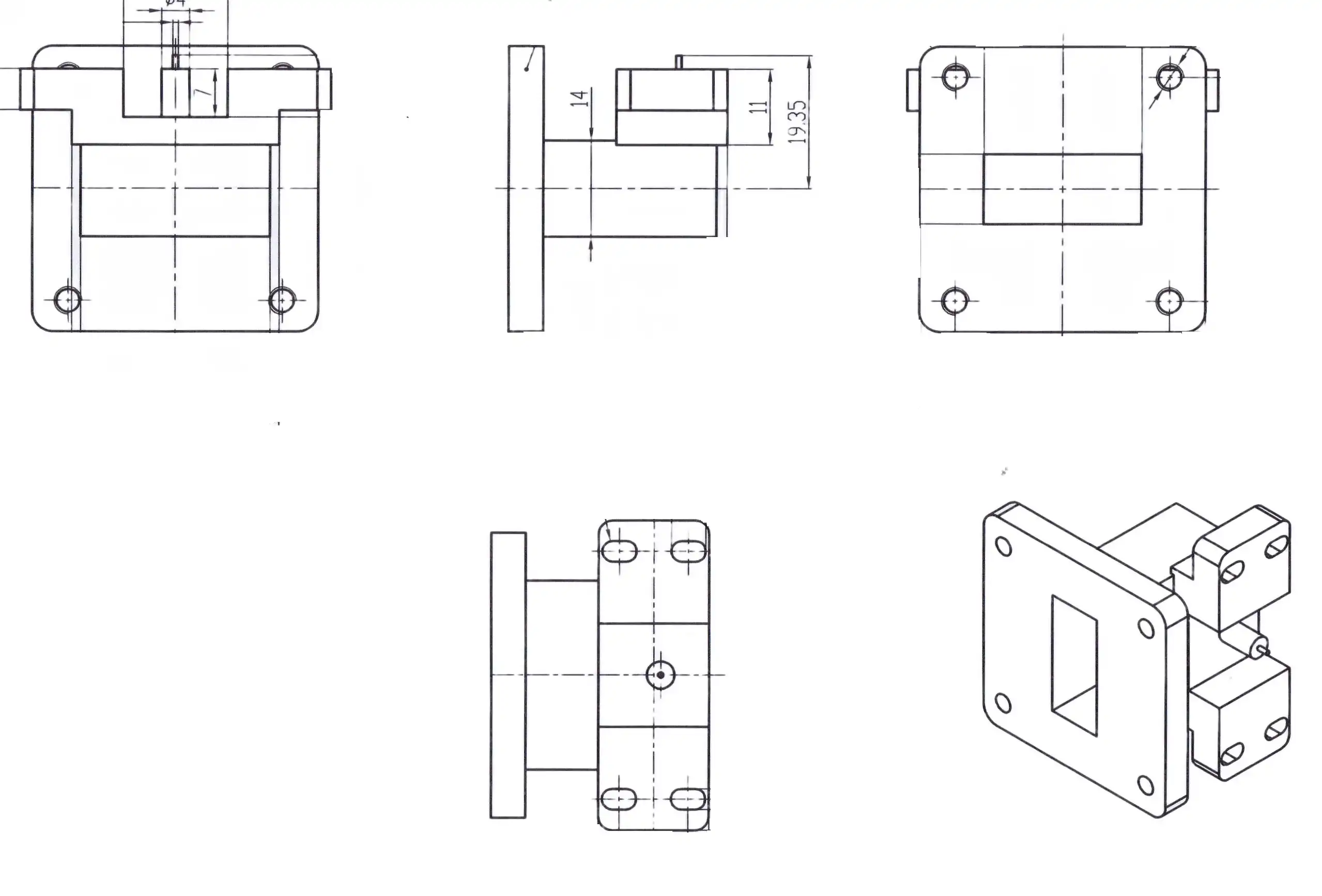 End Launch Waveguide to Microstrip Adapter End Launch Waveguide to Microstrip Adapter