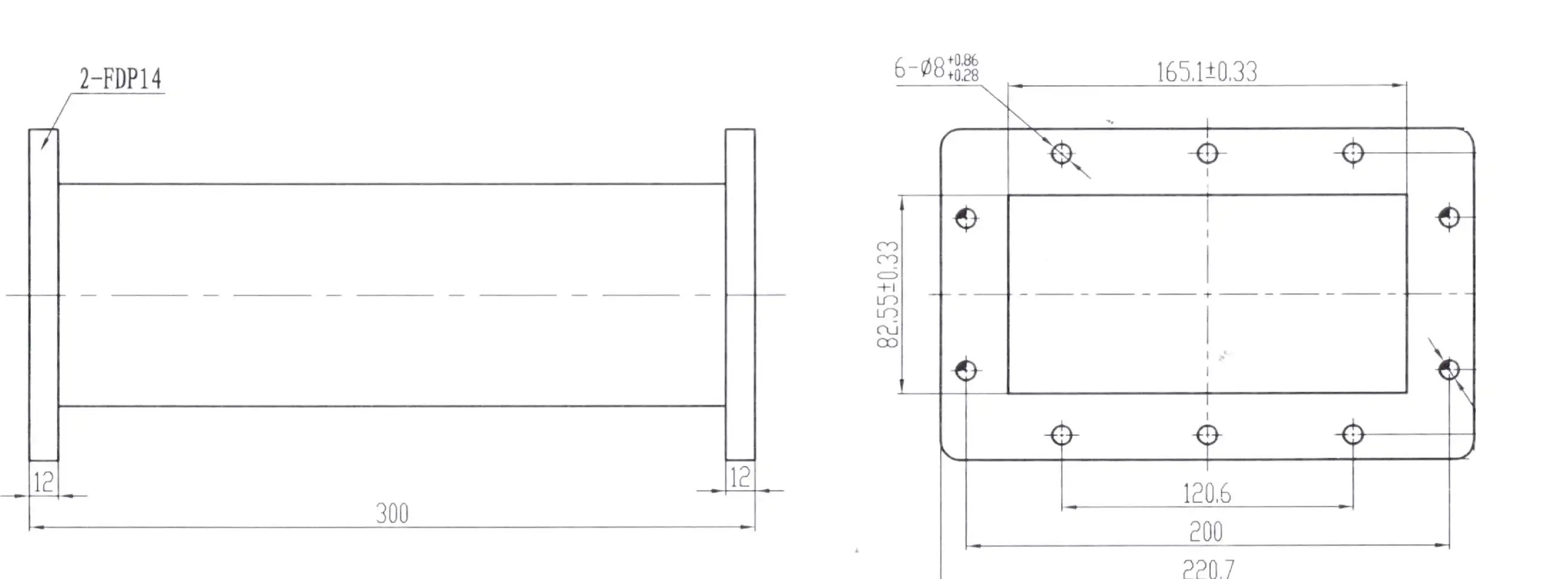 Double Ridged Flexible Waveguide