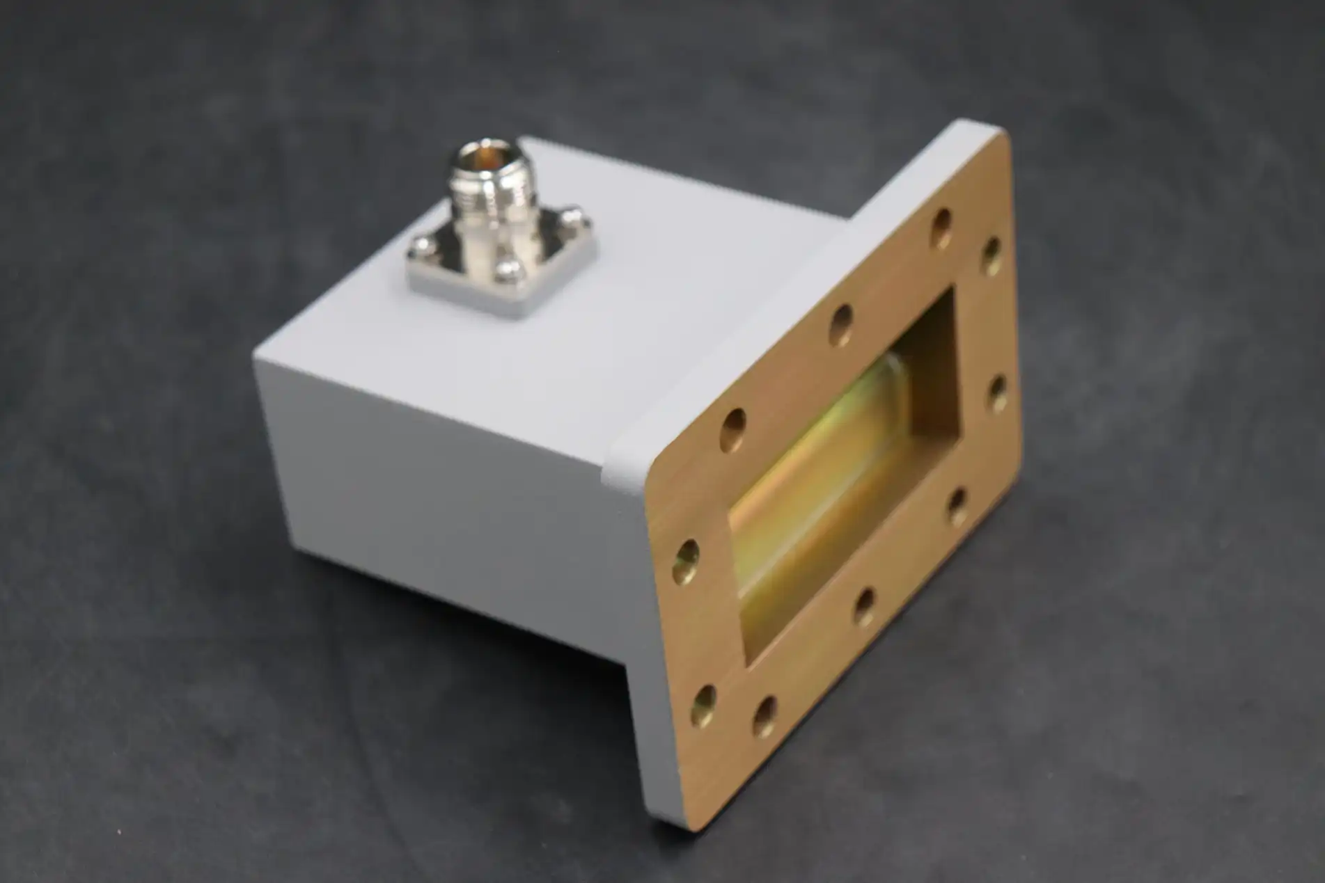 Right Angle Waveguide To Coaxial Adapter