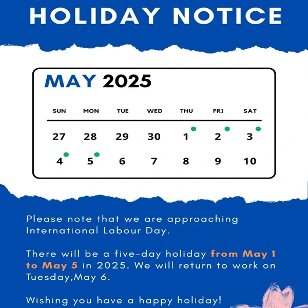 Xi An Advanced Microwave Technology Co., Ltd. Notice on the 2025 Labor Day Holiday Arrangement